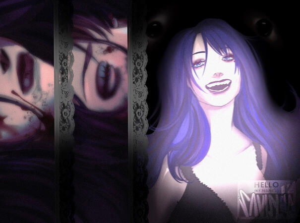 two characters + background two characters + background